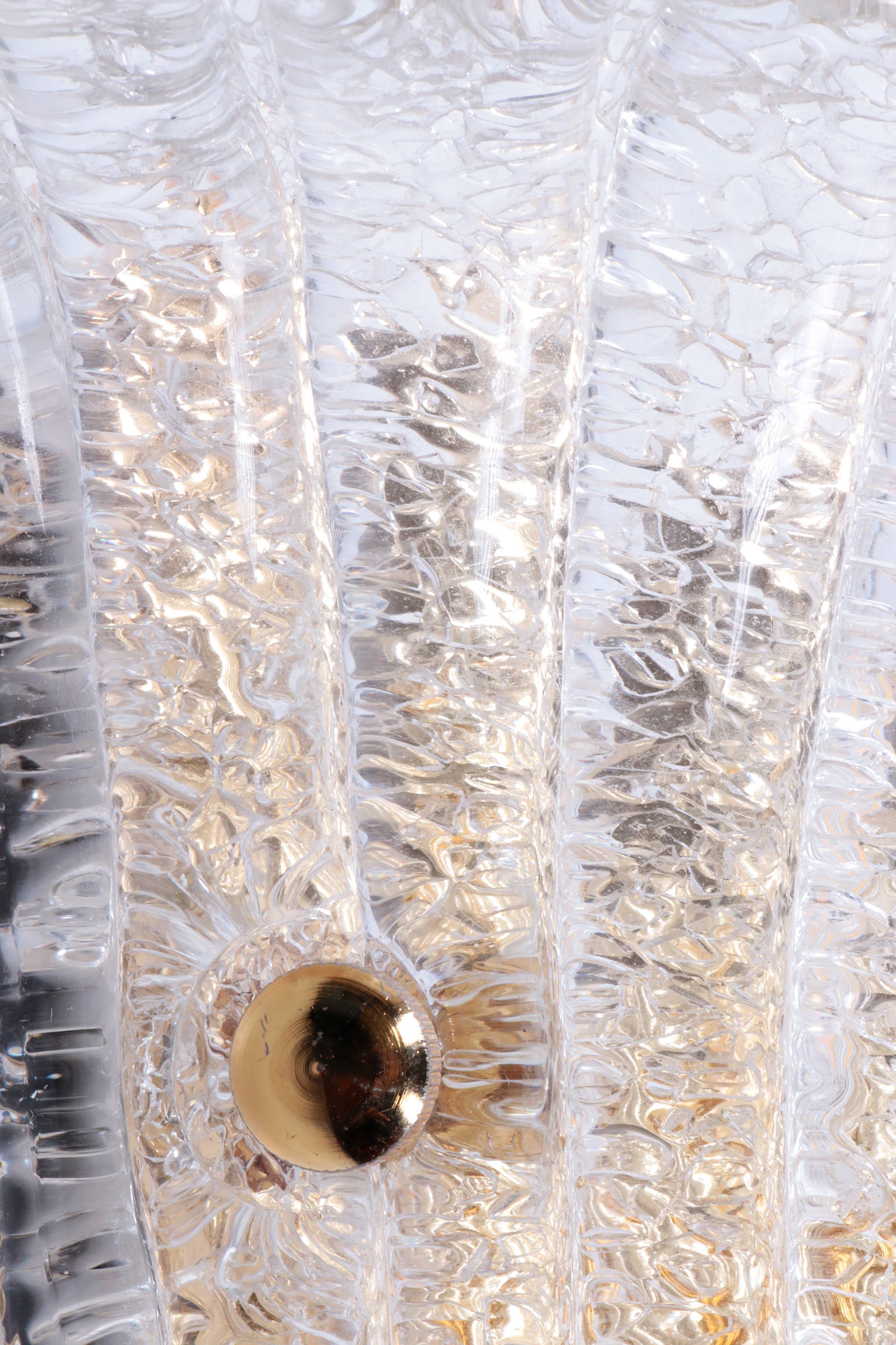 Set of 2 Murano Glass wall lamps by Venini, 1970 Italy.