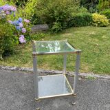 Vintage pedestal table or end table, 70s