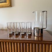 Hollywood Regency silverplate cocktail set, Italy 1970s