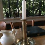 Brass candlestick with pusher