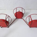 Set of vintage wire metal planters