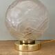 Vintage art deco globe table lamp in frosted glass