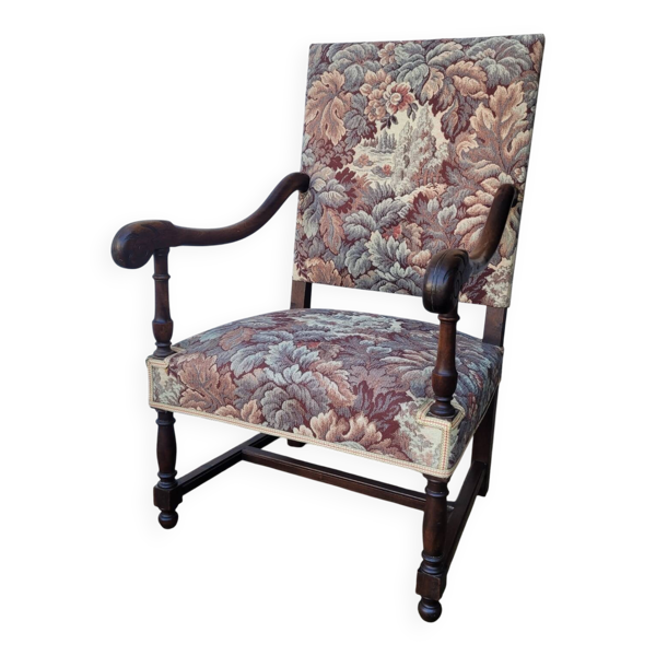Grand fauteuil ''Os de Mouton'' — Style Louis XIII, fin XIXe siècle