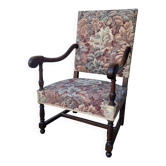 Large "Sheep Bone" armchair — Louis XIII style, late 19th century