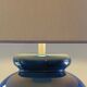 Grand pied de lampe d'albret- made in france, années 70's, bleue craquelée