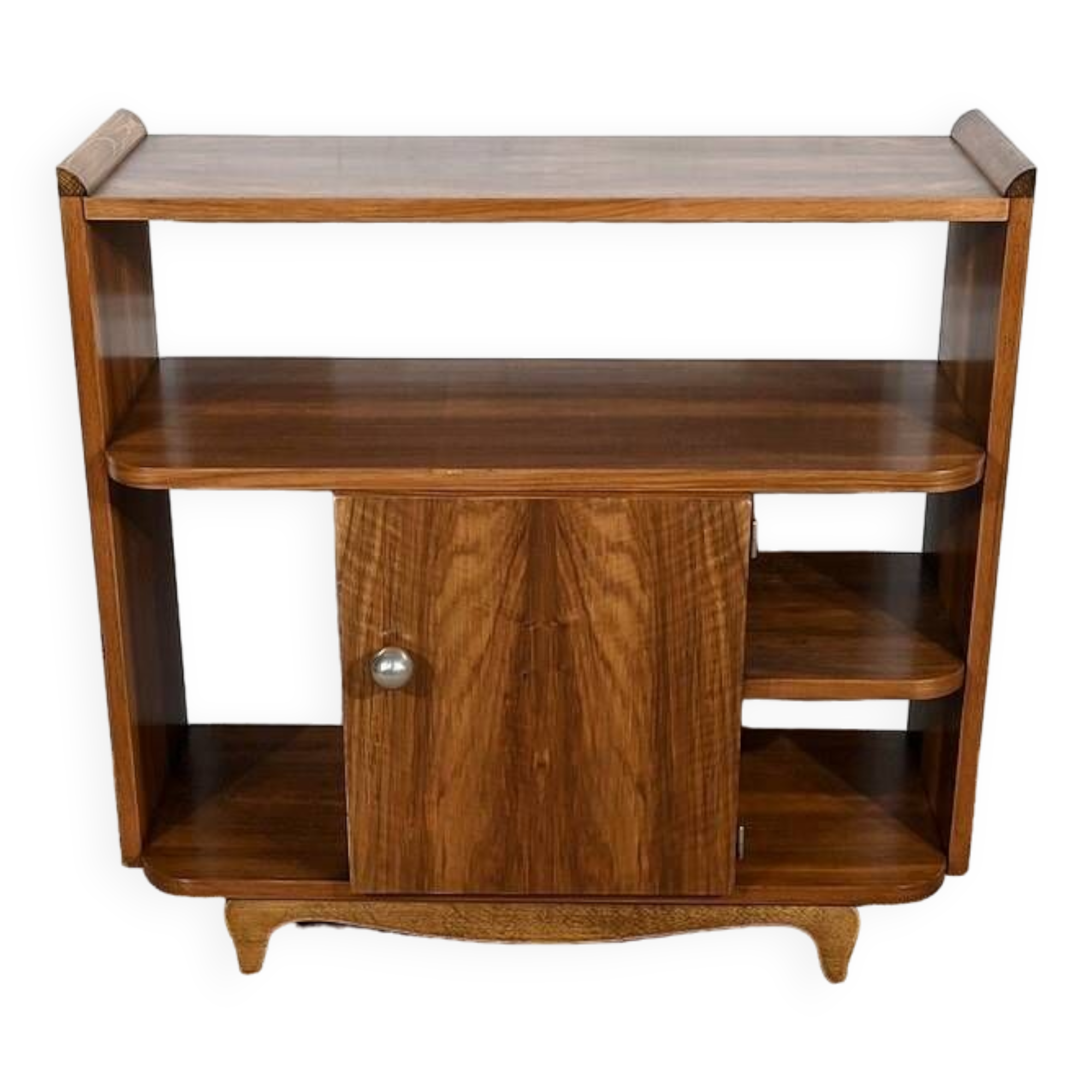 Small Walnut Serving Unit, Art Deco – 1940