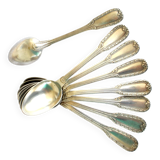 Set of 8 teaspoons in silver metal boulenger rinceaux decoration 14cm