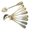 Set of 8 teaspoons in silver metal boulenger rinceaux decoration 14cm