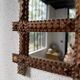 Paire de cadres miroirs Tramp Art 1900