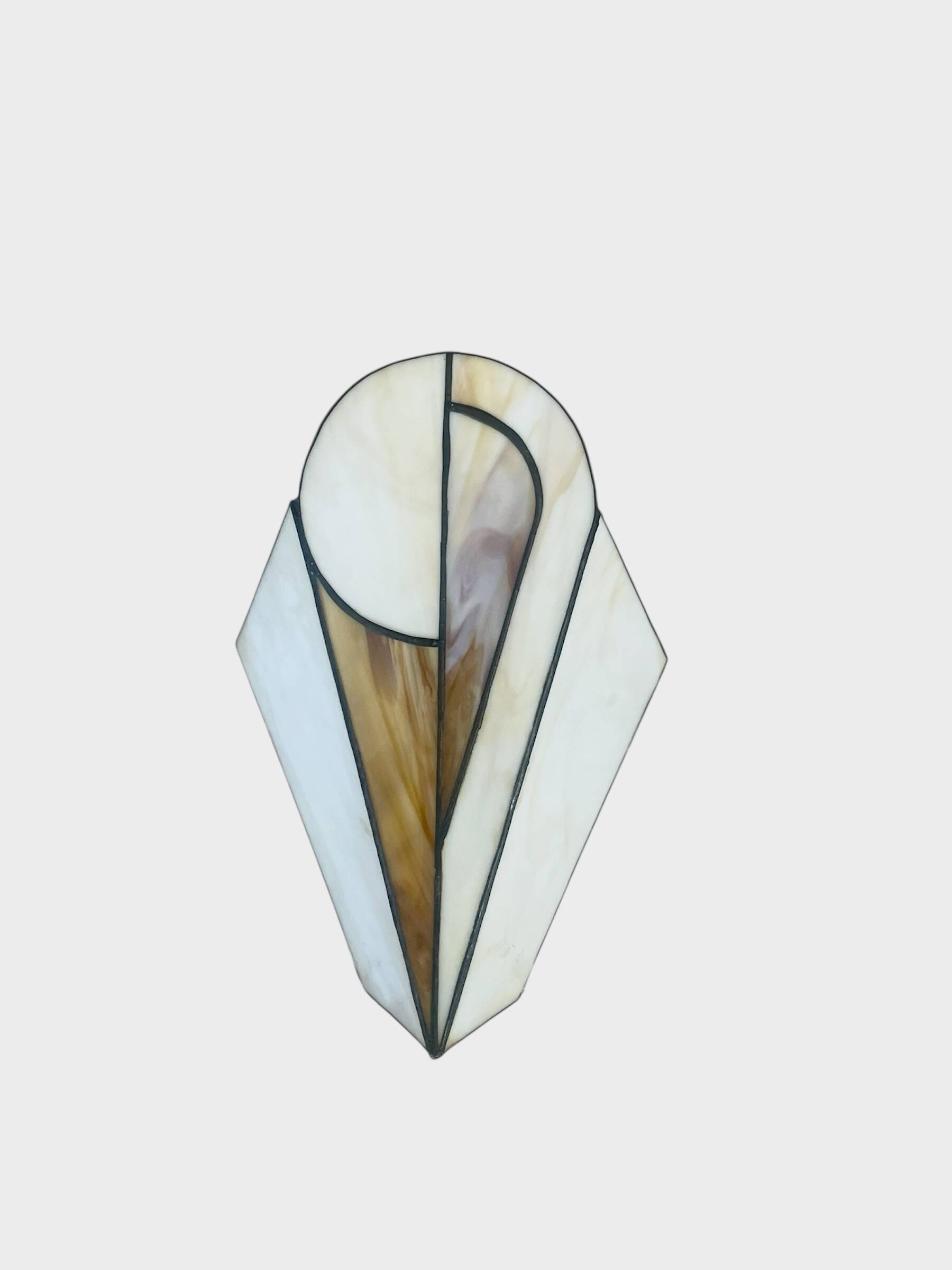 Stained glass wall lamp, Tiffany style, Art Deco design.