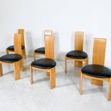 Set of 6 Dining Chairs by Mario Marenco for Mobil Girgi, Italy, 1970s
