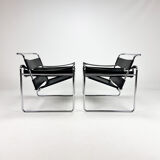 Set of 2 Wassily B3 Chairs by Marcel Breuer, 1980s