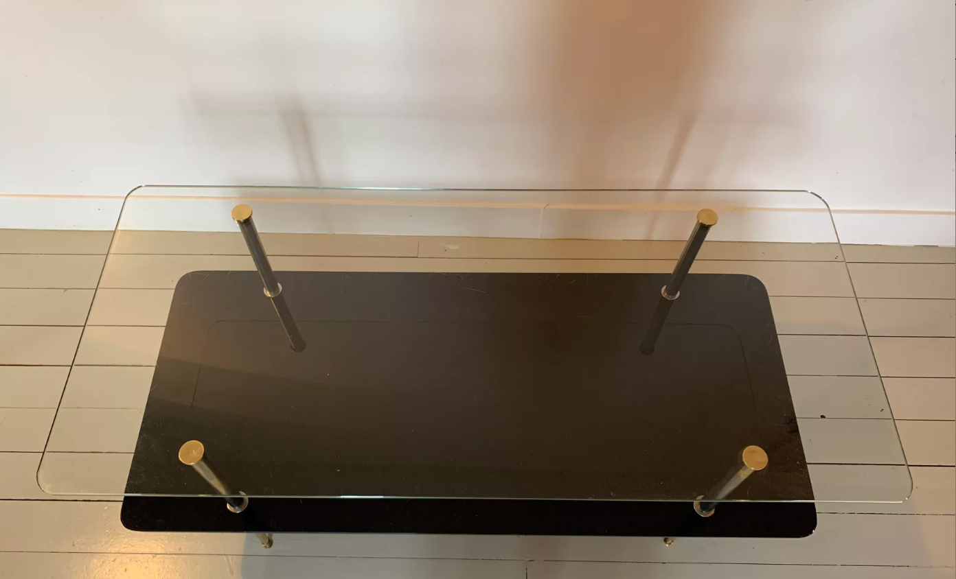 Glass coffee table 50s/60s
