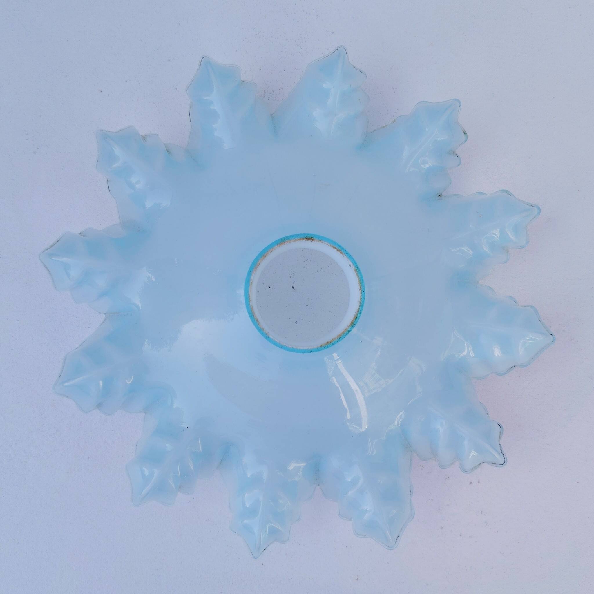 Vintage Blue Opaline Chandelier Lampshade Design