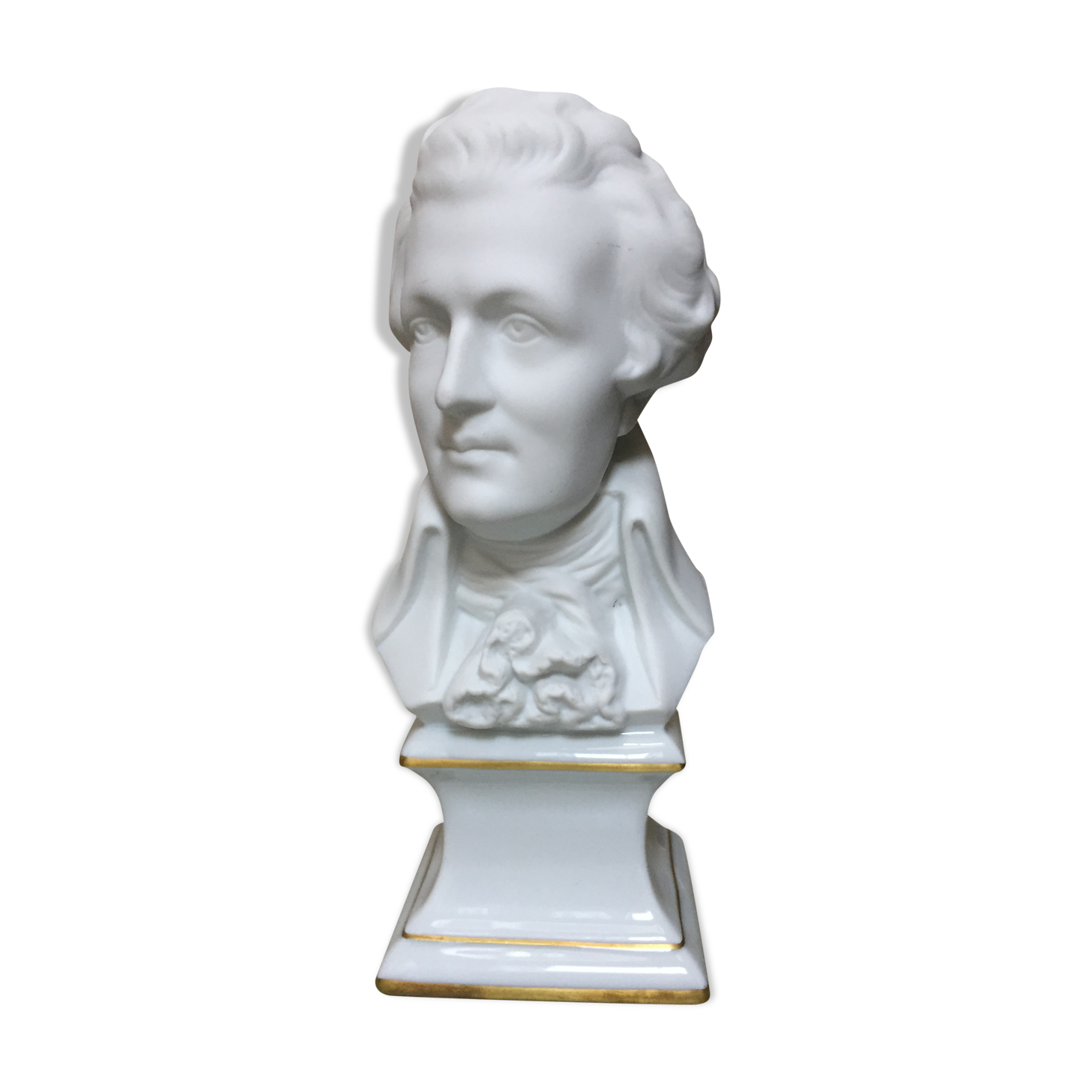 Bust Mozart biscuit porcelain from Limoges