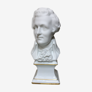 Bust Mozart biscuit porcelain from Limoges