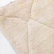Moroccan Berber carpet blessed ouarain ecru plain with engraved diamonds 167x105cm