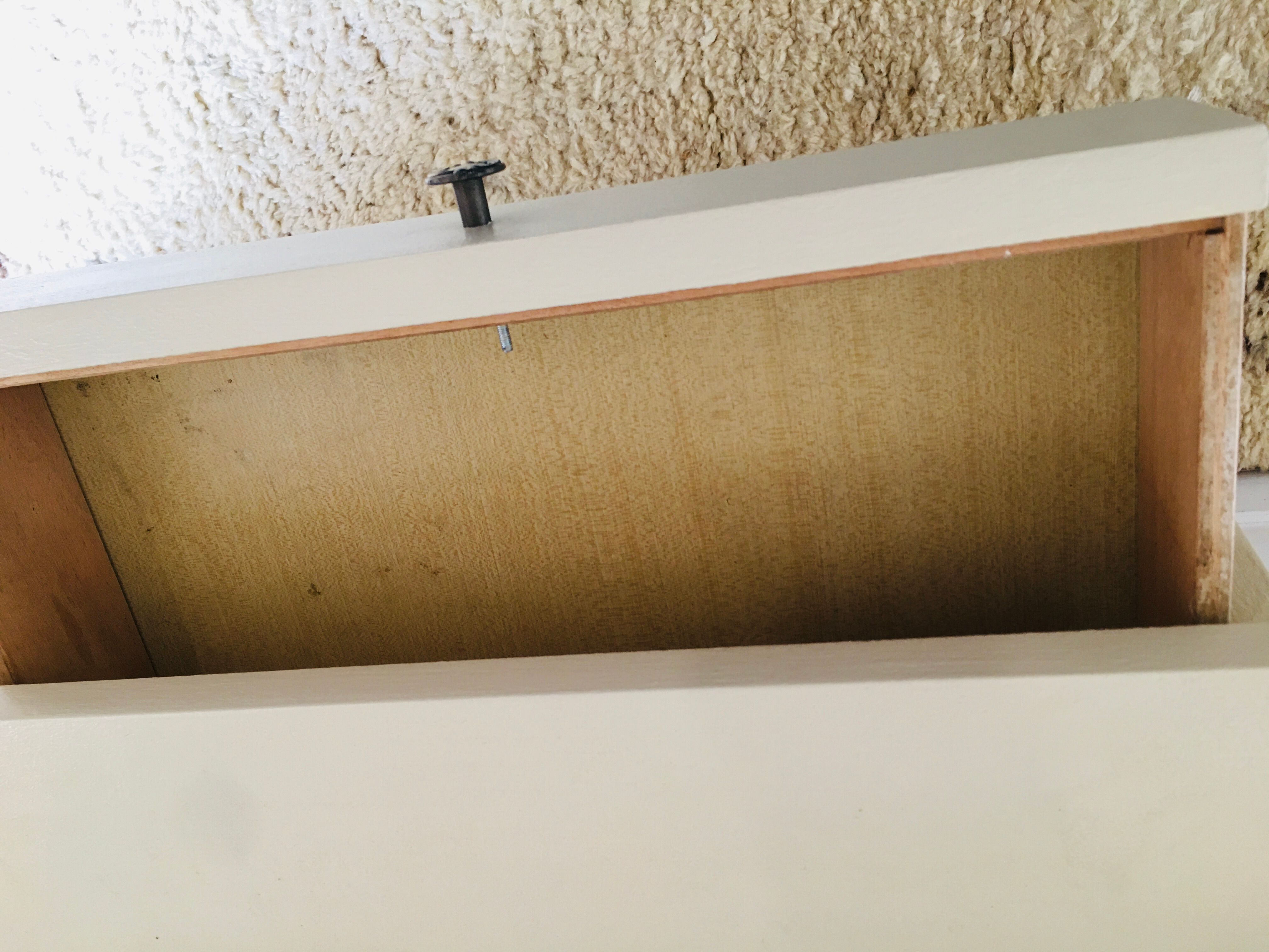 Chevet en bois beige vintage