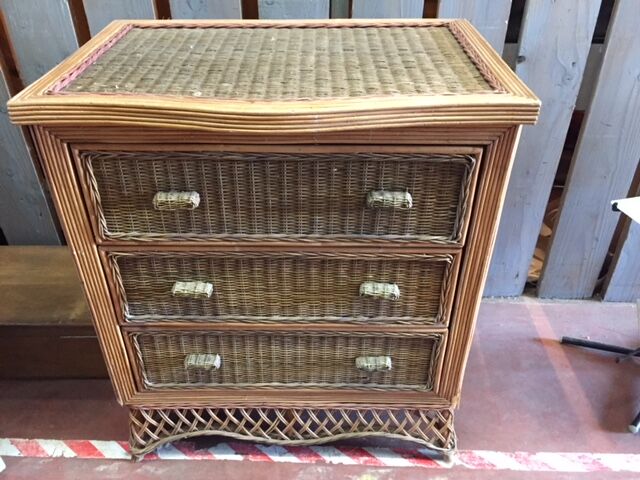 Rattan dresser