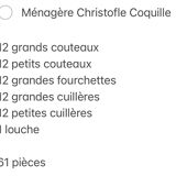 Housewife christofle shell model - 61 pieces