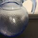 Vintage pitcher textured blue glass ball from the 70s and 80s
