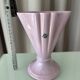 Vintage Art Deco vase in pastel pink ceramic