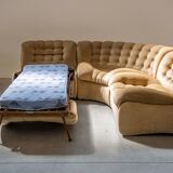 Modular sofa semicircle '70, F.lli Carloni set of 3
