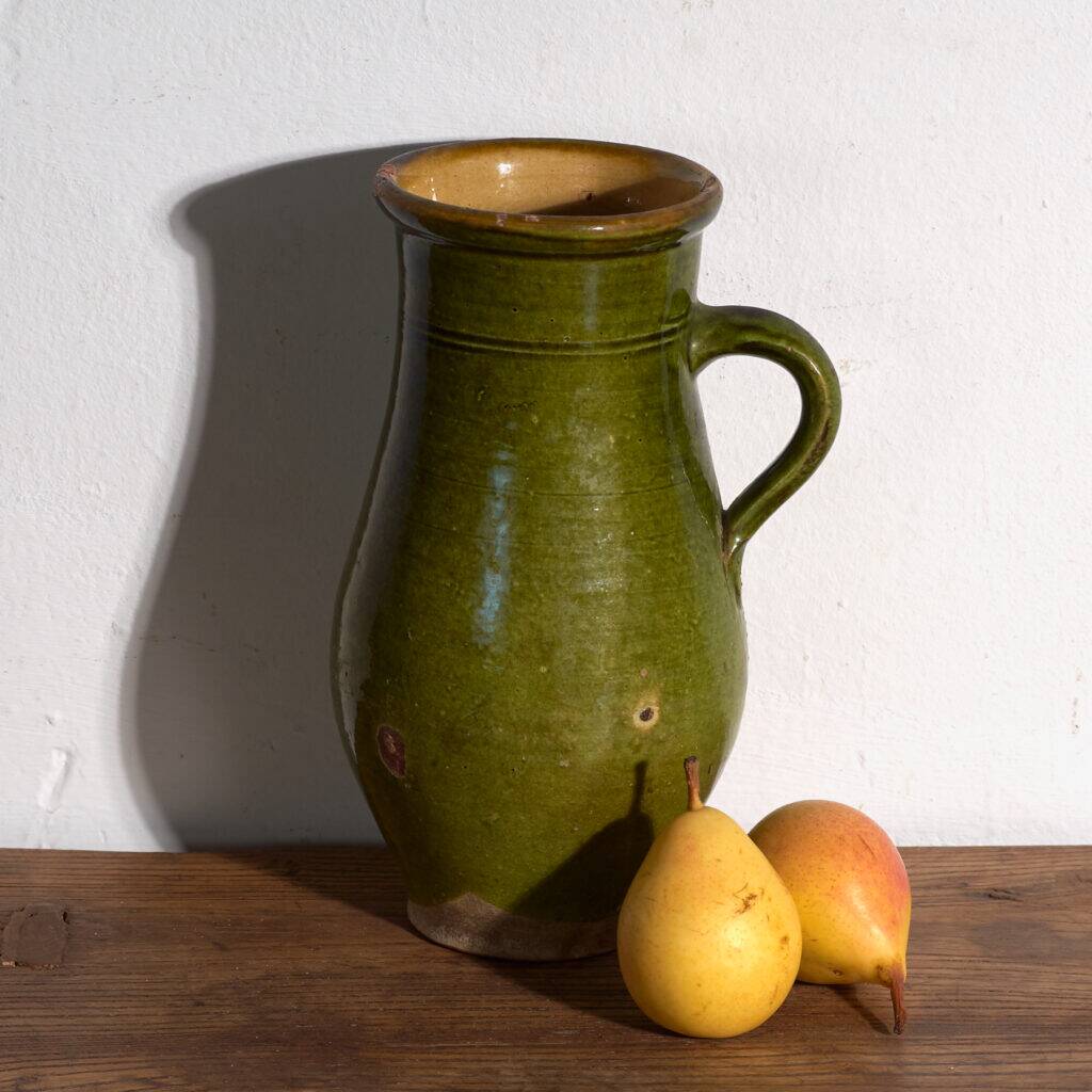 Old glazed ceramic jug – Central Europe, around 1930