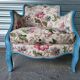 Louis XV style bergère and its footrest