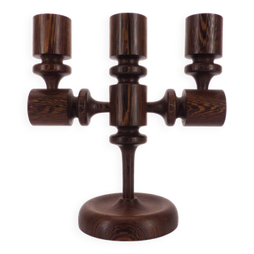 Brutalist candlestick 3 lights 1960