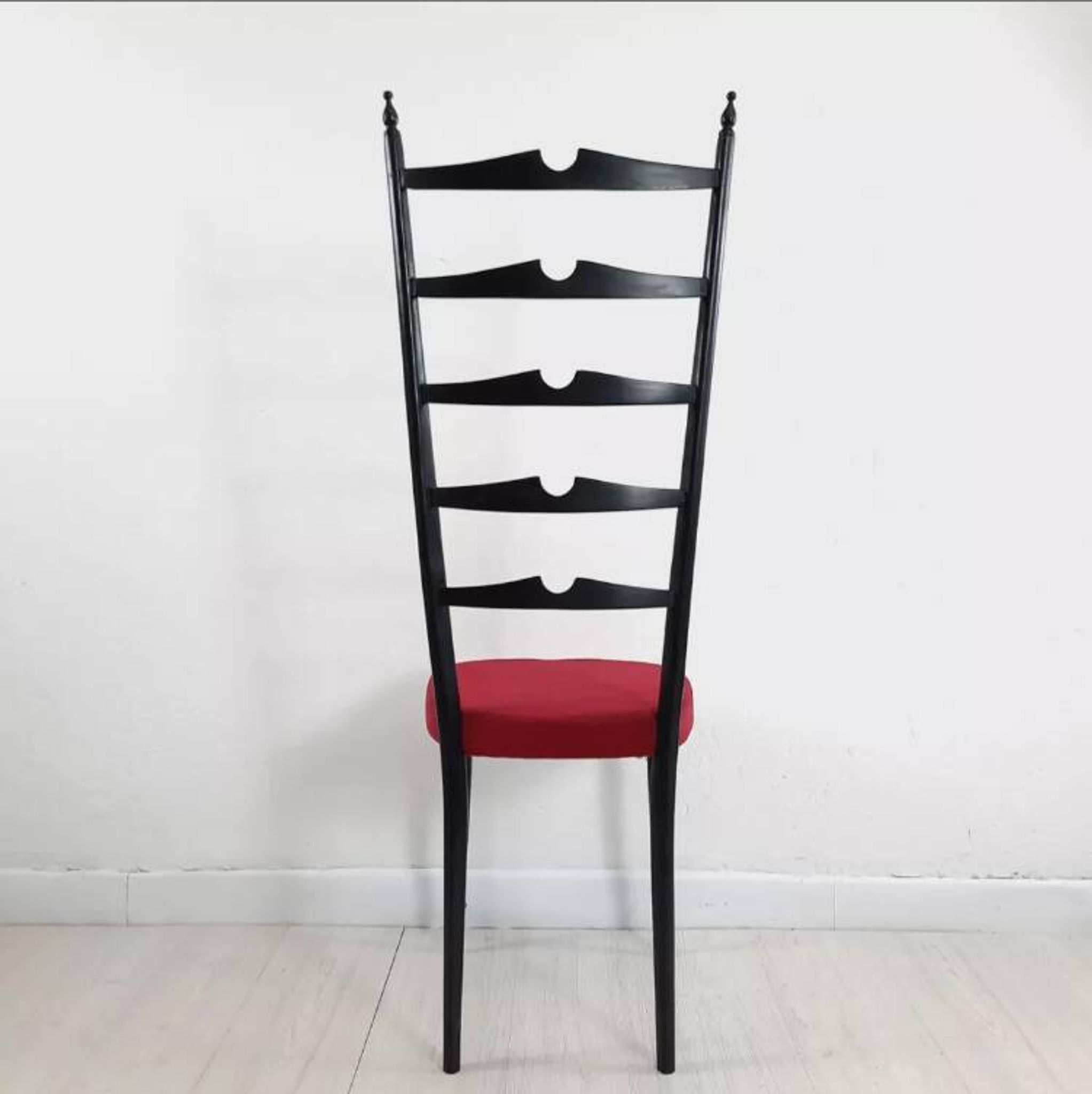 Pair of chiavarine chairs 40/50s high backrest