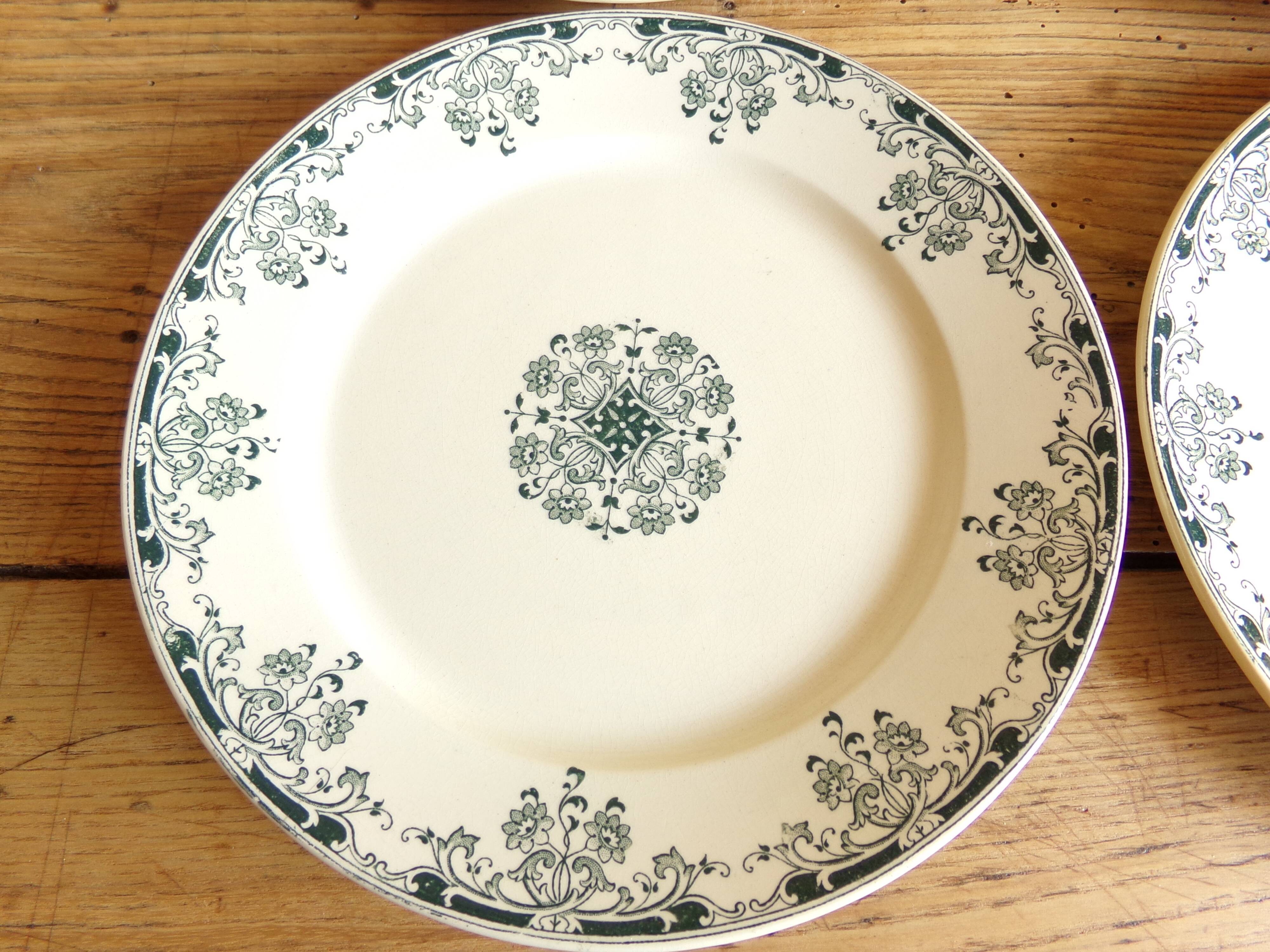 4 hollow plates model "Mignon" Sarreguemines