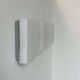 Set of 3 vintage square opaline wall lights, France 1970