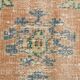 Tapis anatolien ancien orange, vert et bleu
