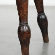 Antique English Windsor stool from the 18th century with a great patina