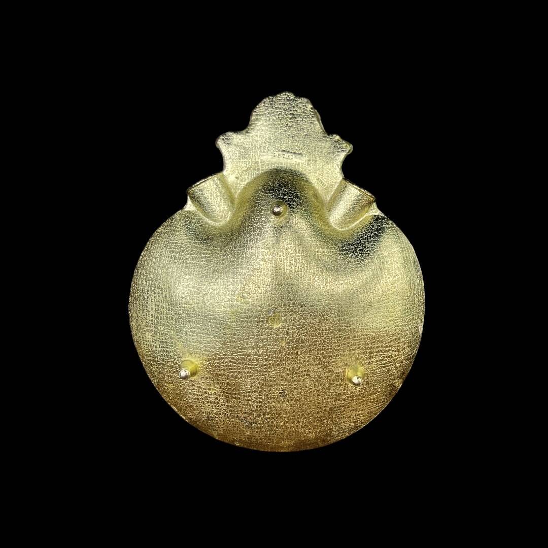 Ashtray or shell-shaped trinket tray in gilded zamak – EP Zinc, Italy, 1960s