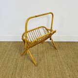 Wicker magazine rack 1960