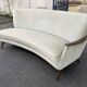 Water green velvet cabinetmaker's arc sofa