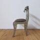 Vintage silver metal chair