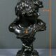 Bronze “Laughing Child”, signed A.Injalbert – Late 19th century