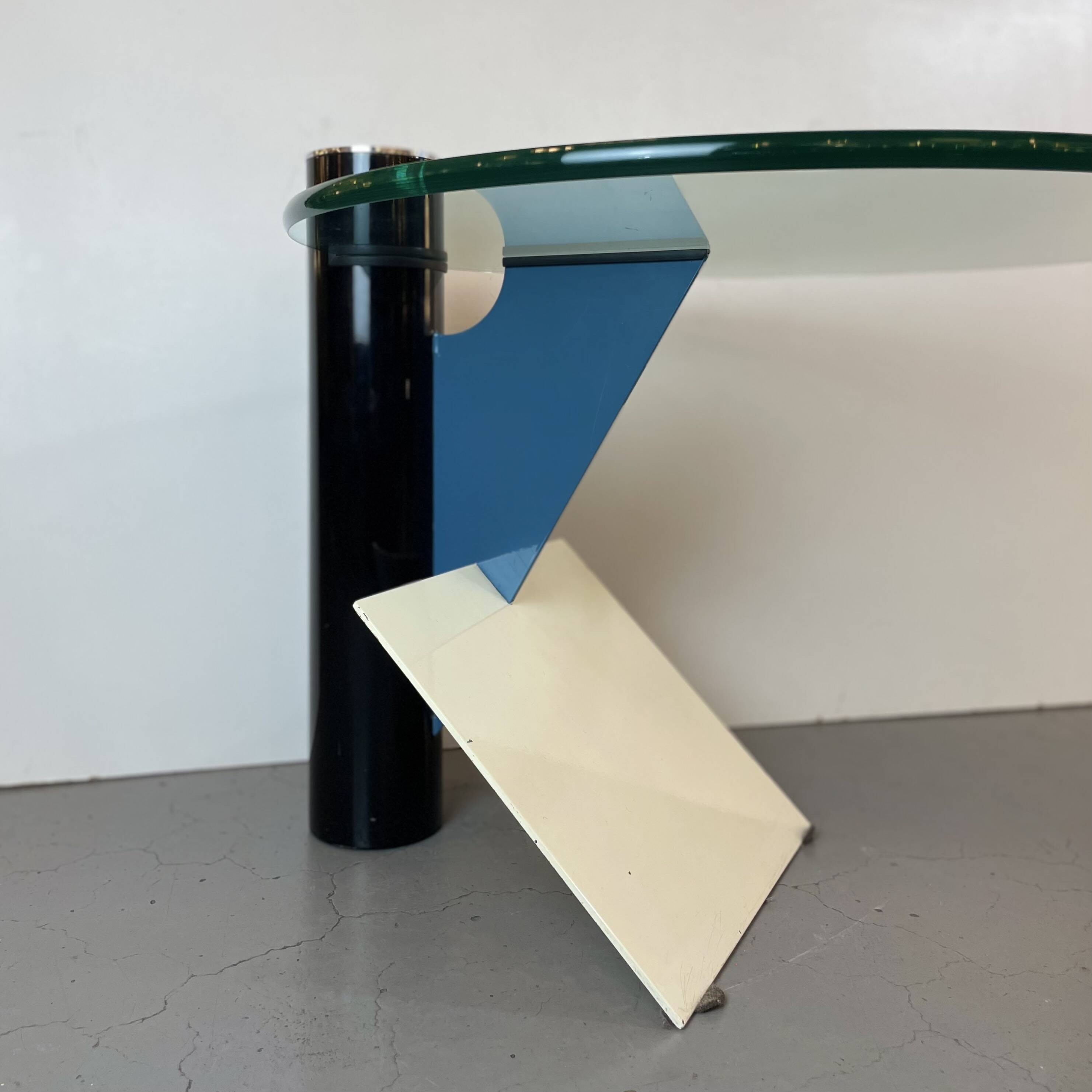 Memphis Postmodern Side Table by Peter Shire for Saporiti, 1980s