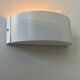 Vintage wall light, white lacquered metal, France 1980