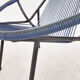 Mid-century plastic thread outdoor club chair
