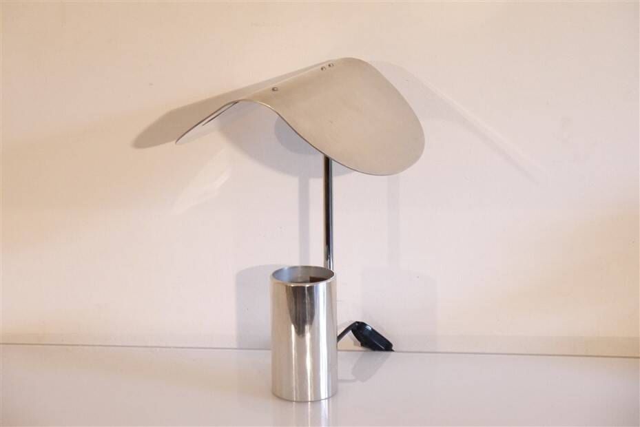 Swedish design lamp in chromed metal by Bergbom 1970