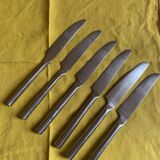Set of 6 folded metal knives