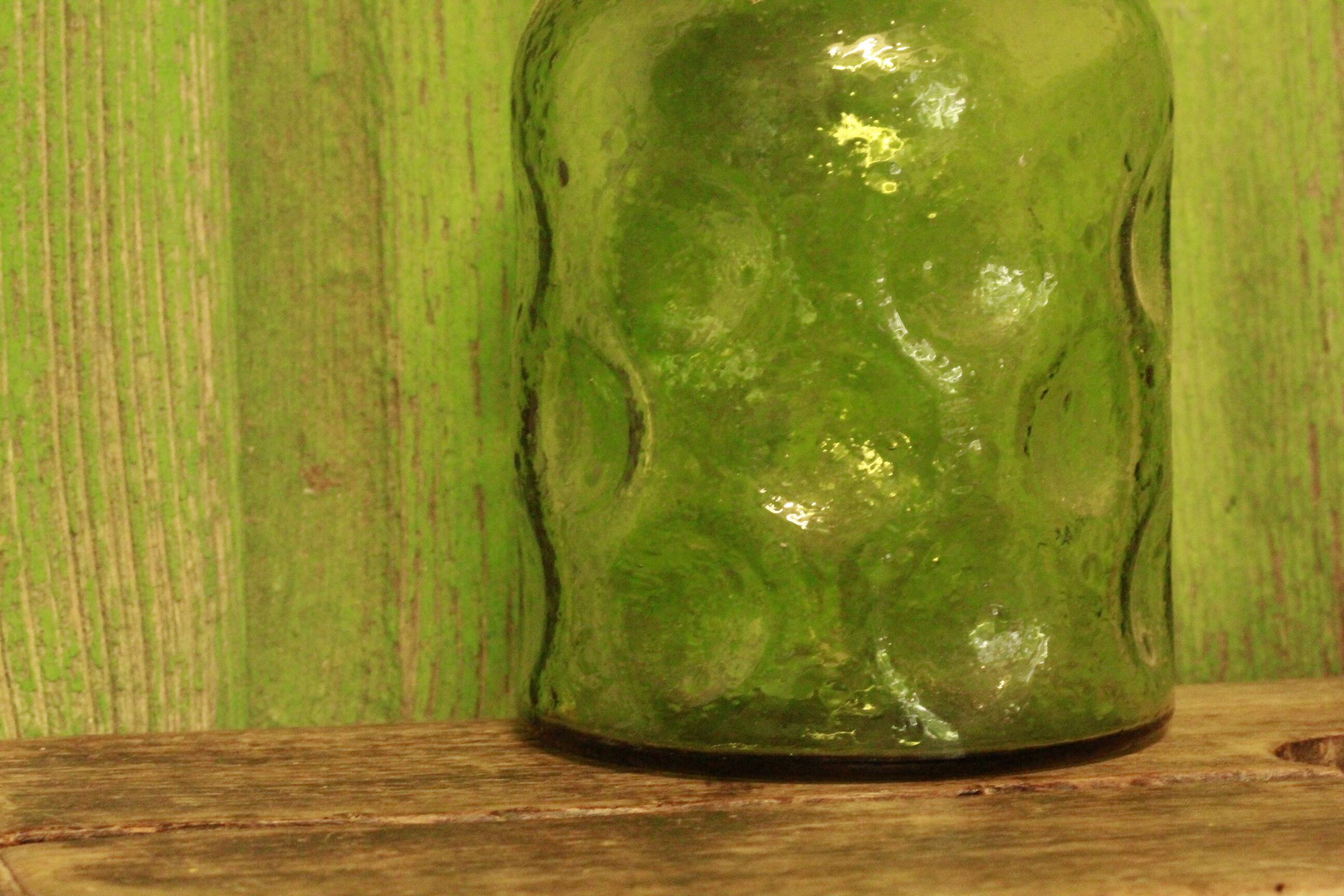 Carafe vintage en verre style empoli