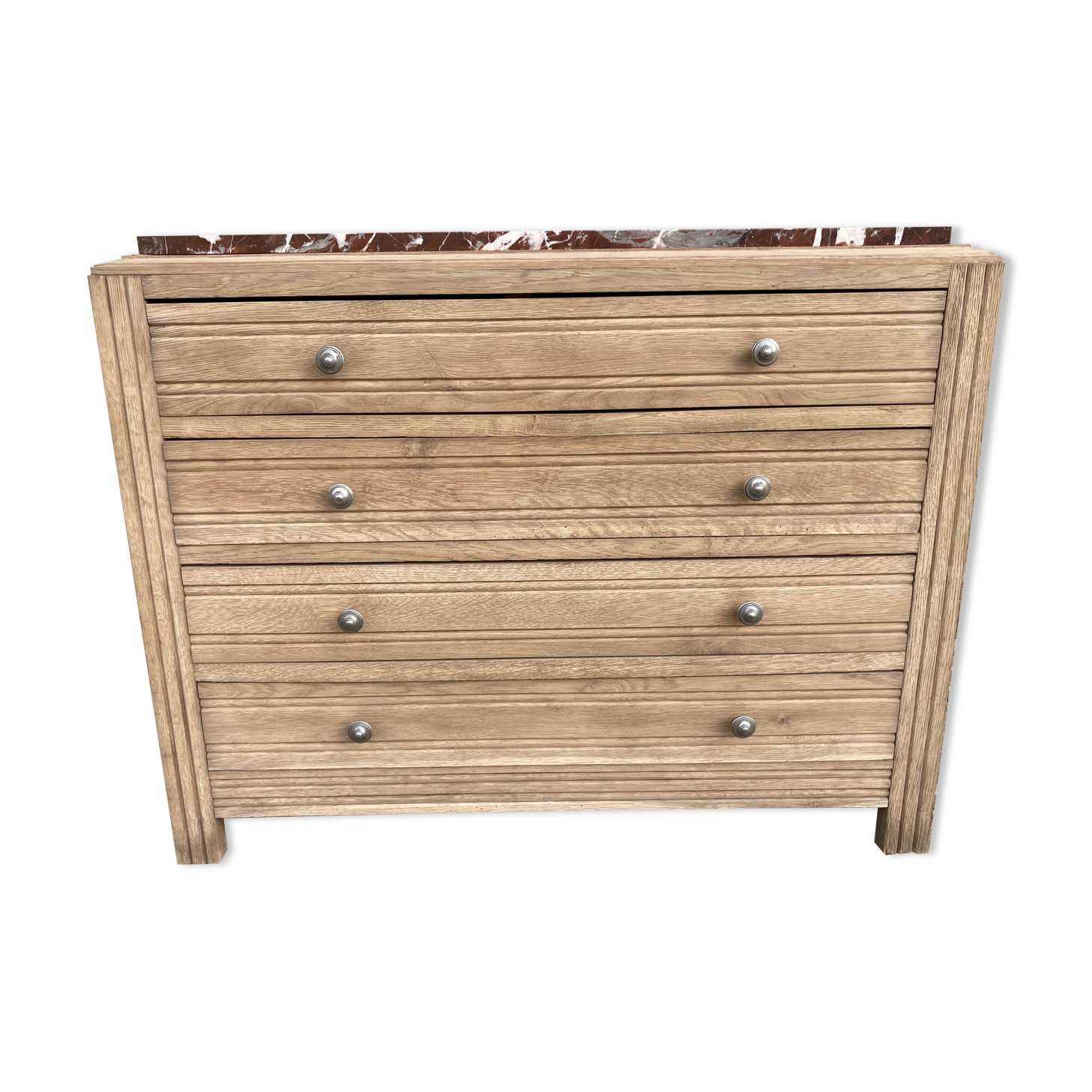 Art Deco chest of drawers in solid oak