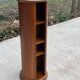 Pair of wooden swivel stools