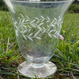 Vase - Light crystal, blown and cut