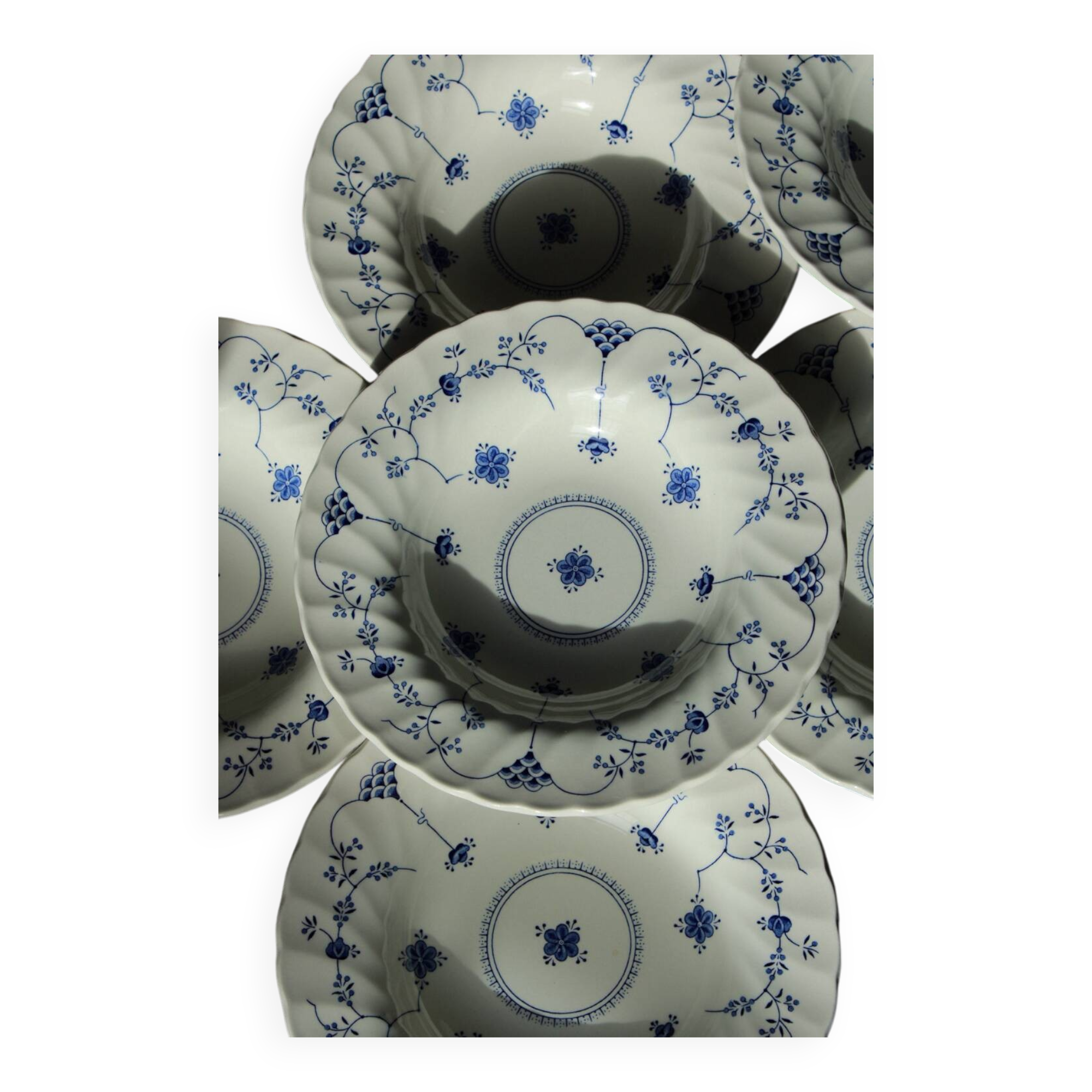 Set of 6 Myott Finlandia deep plates – English porcelain